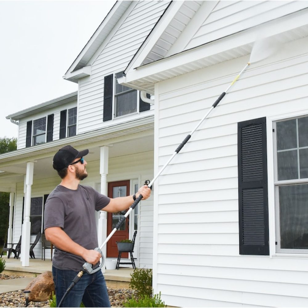 Push wands for high-pressure cleaners