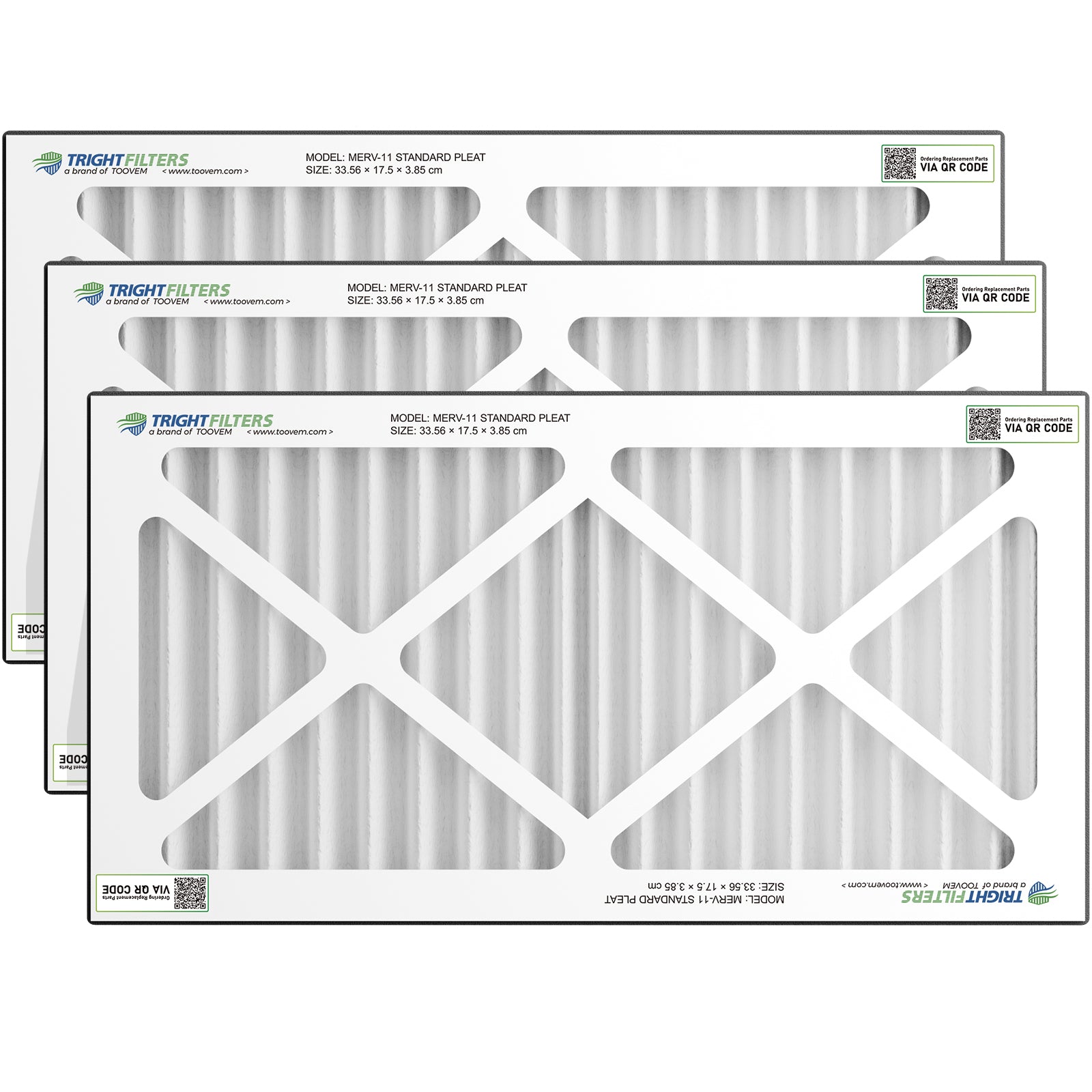 AlorAir MERV-11 Air Filter Pack of 3