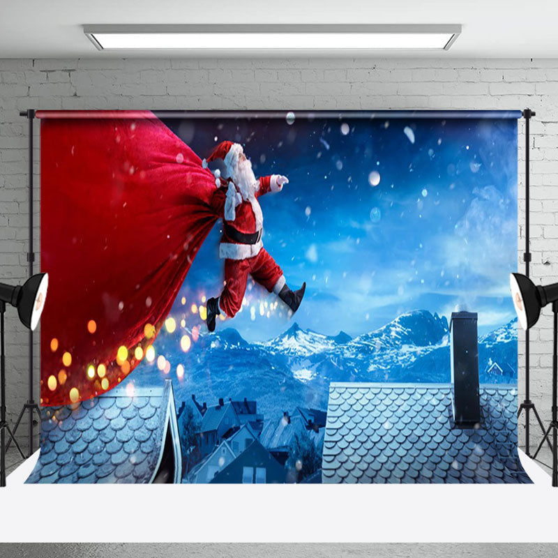 Aperturee Bokeh Santa Christmas Backdrop