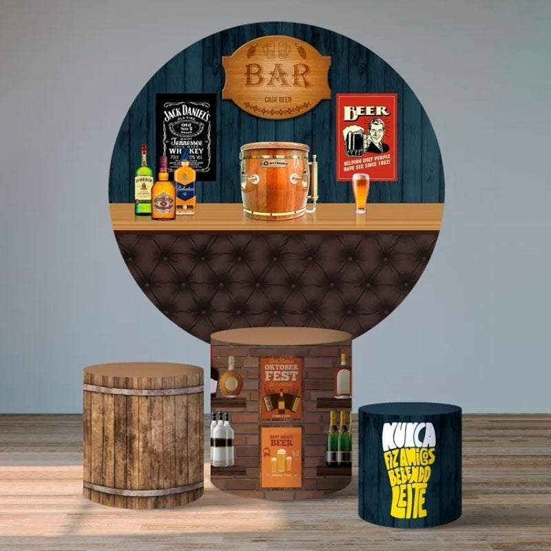 Aperturee Dark Blue Wood Backdrop Kit