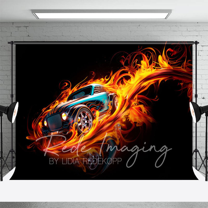 Aperturee Red Fiery Photography Backdrop