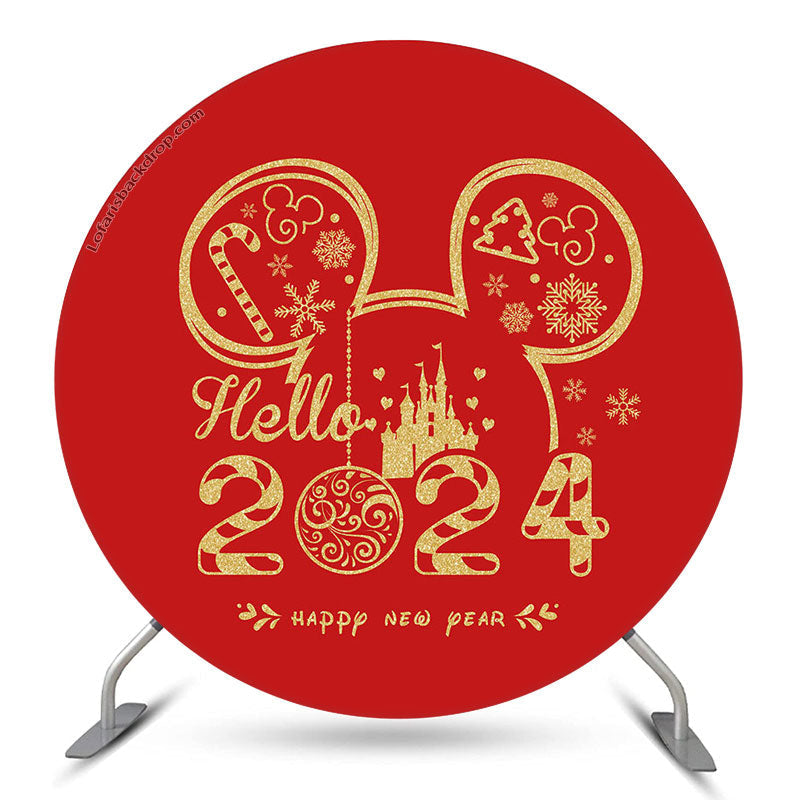 Aperturee Red Mouse New Year Backdrop 2024