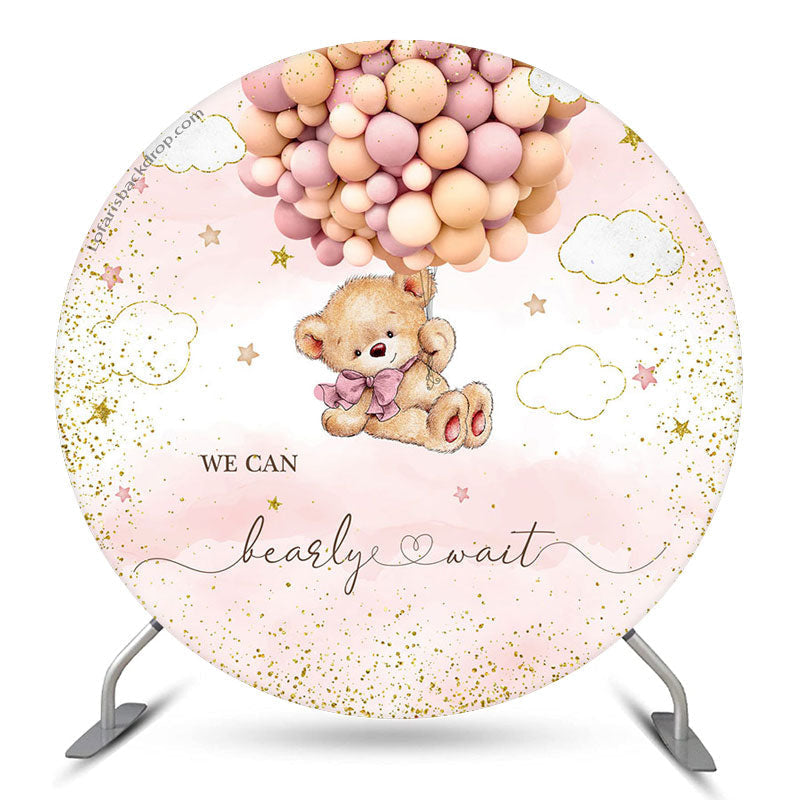 Aperturee Round Baby Shower Backdrop