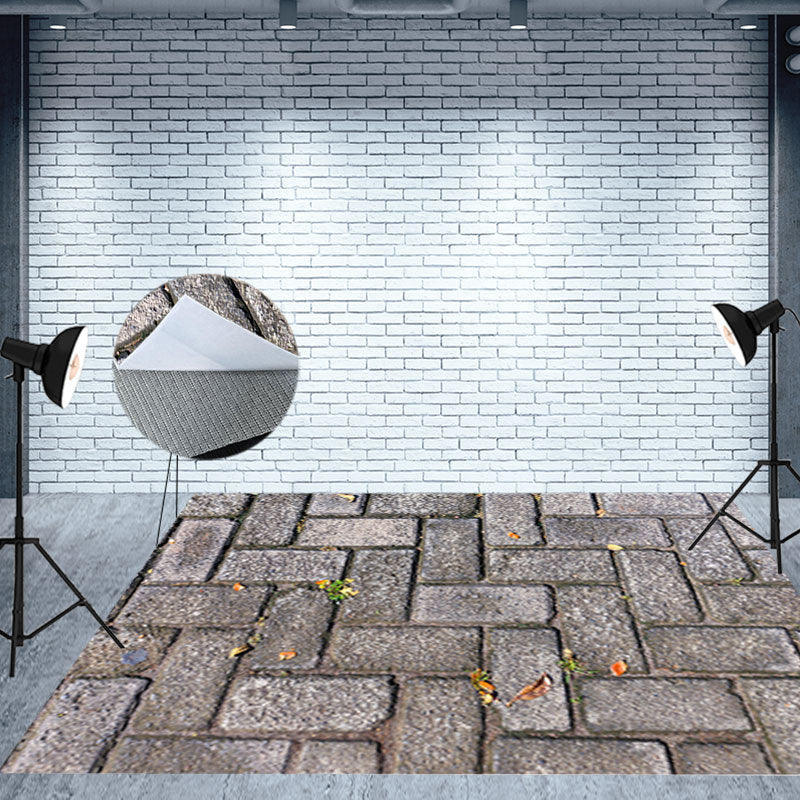 Aperturee Scattered Grass Paving Stones Backdrop
