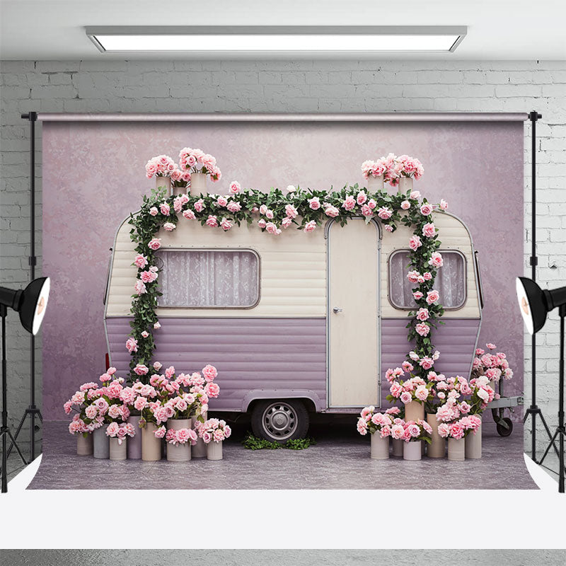 Aperturee Warm Floral Wedding Backdrop 3X2FT