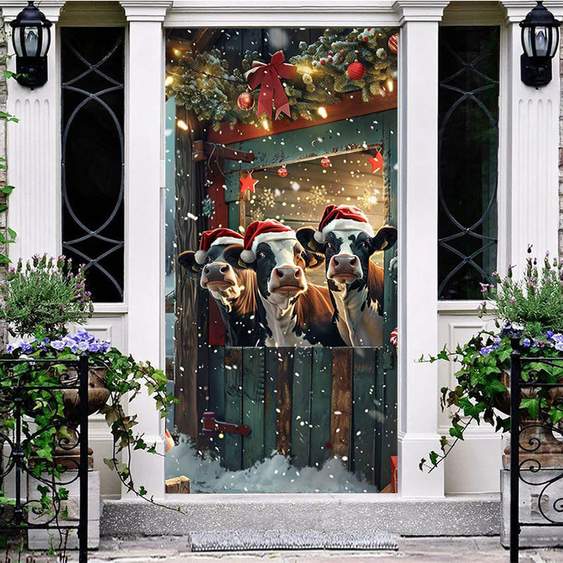 Aperturee Winter Festive Door Cover