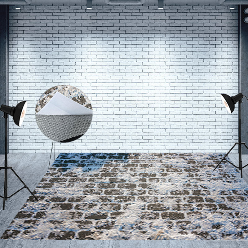 Aperturee Winter Snowy Floor Backdrop