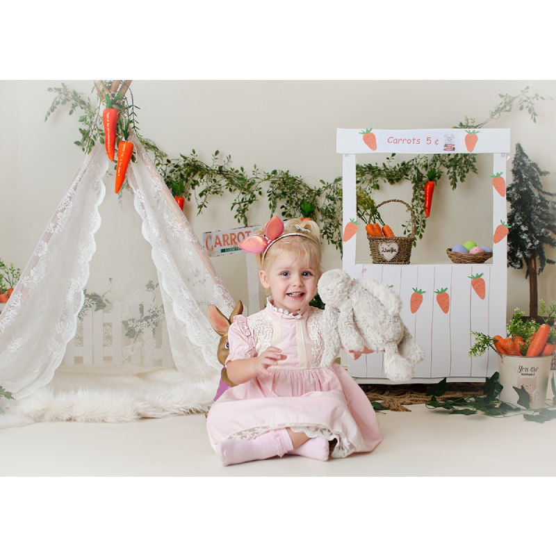 Carrot Patch Birthday Backdrop for Rabbits