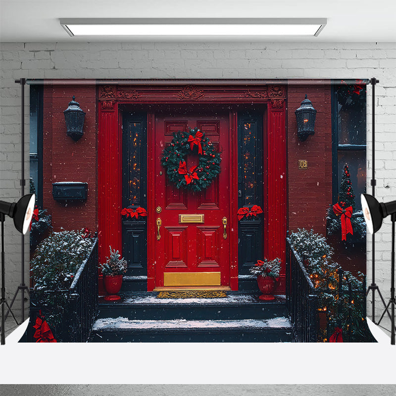 Christmas Front Door Backdrop Decoration