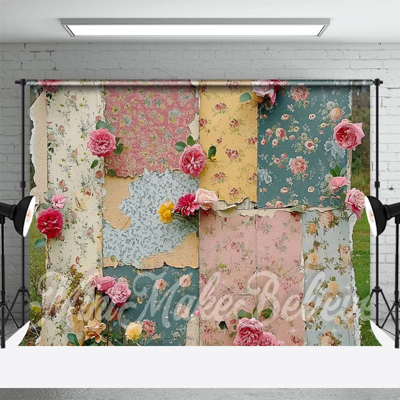 Colorful Broken Wallpaper Backdrop