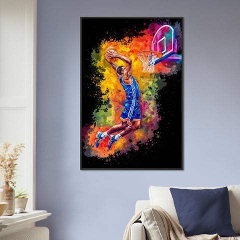 Court Splash Basketball Art Print