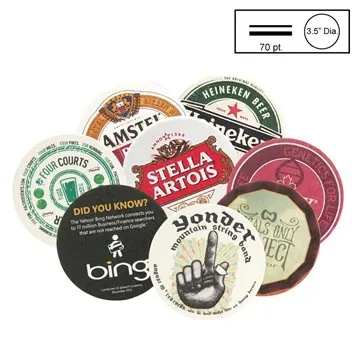 Custom 3.5" Circle Pulpboard Coasters