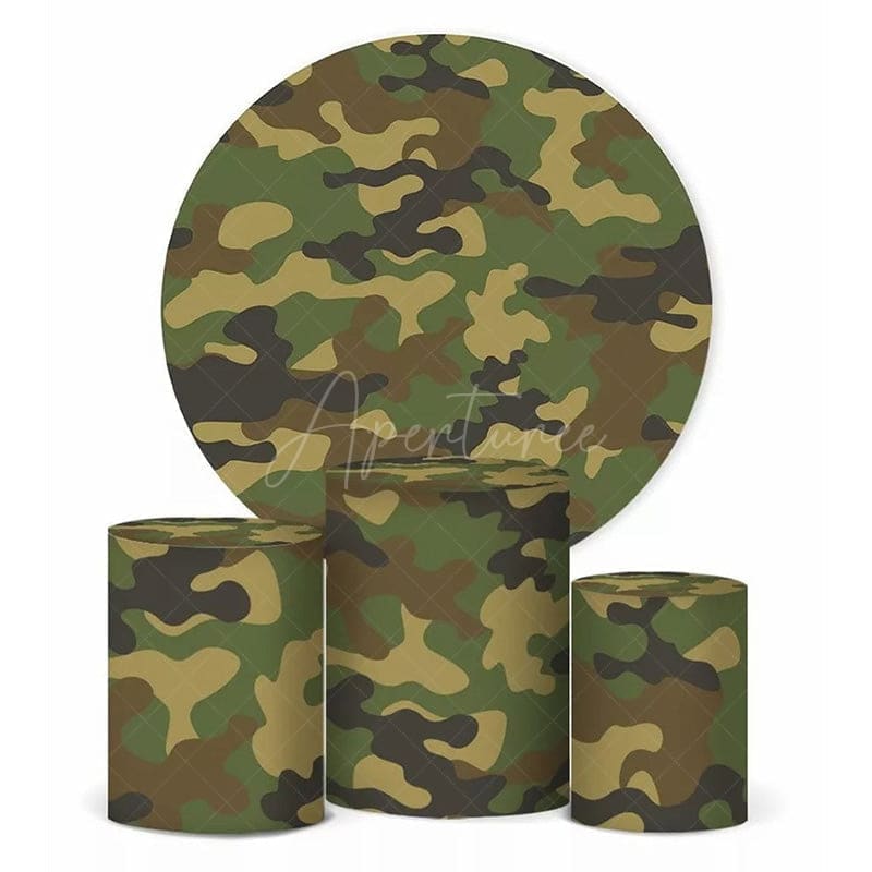 Custom Green Camo Party Backdrop Kit