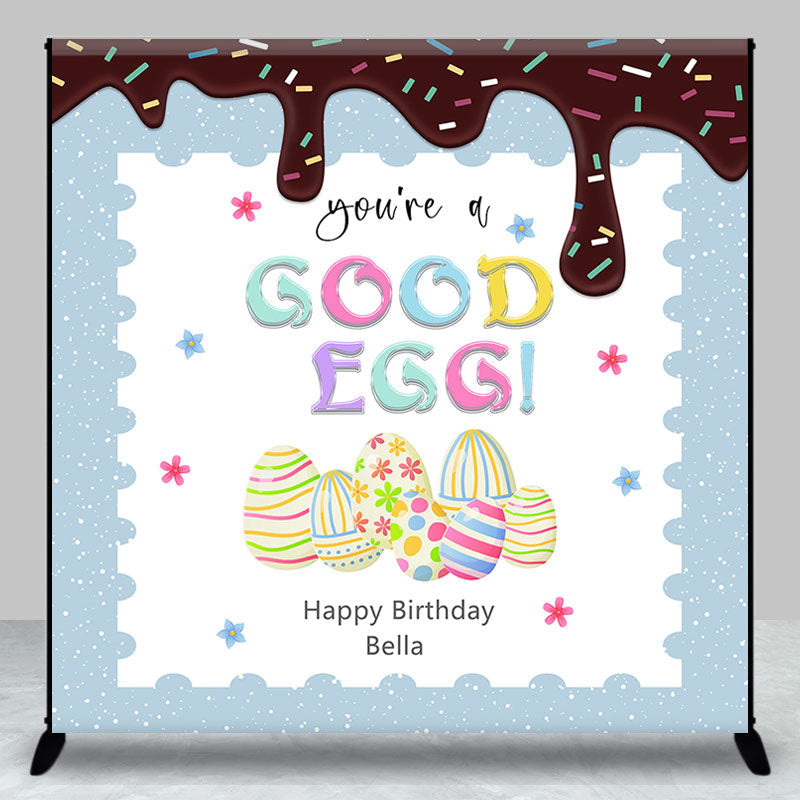 Custom Name Birthday Backdrop for Easter