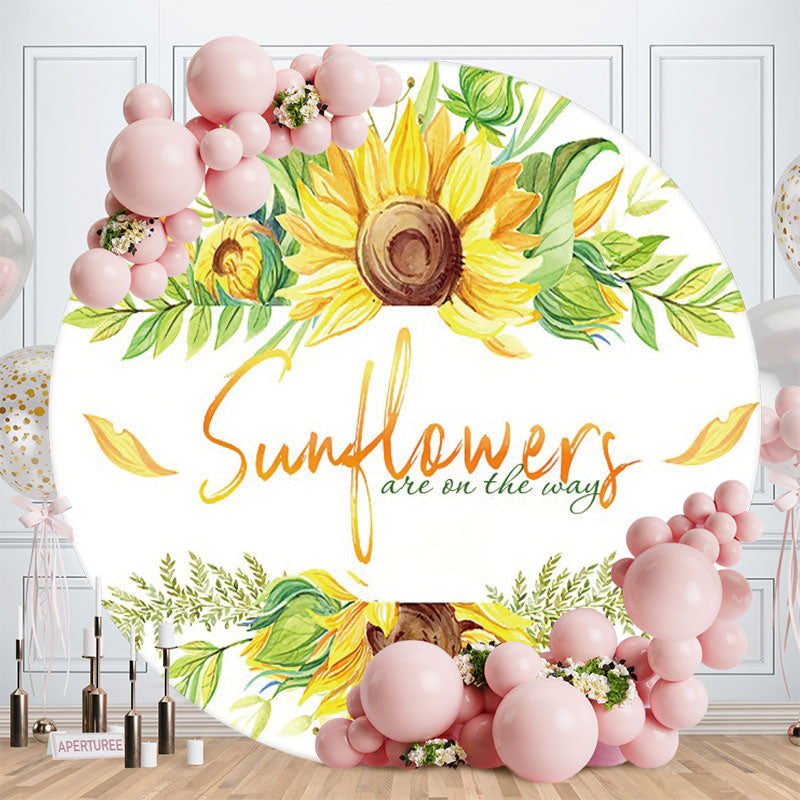 Custom Sunflower Baby Shower Backdrop
