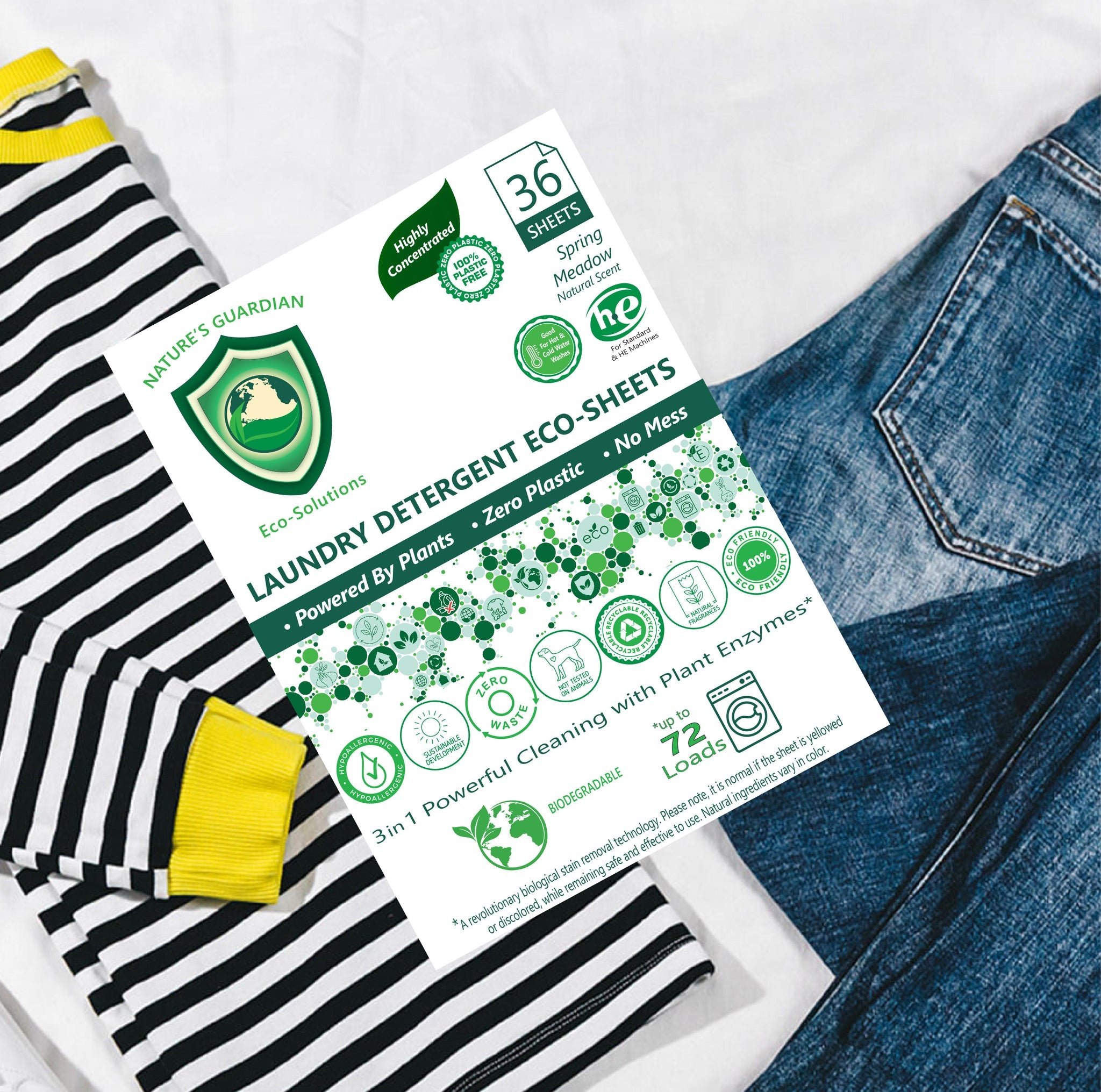 Eco-Friendly Laundry Detergent Sheets