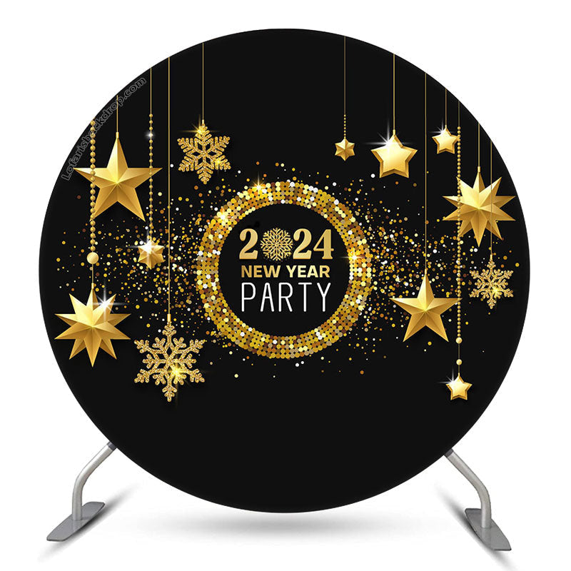 Elegant New Year Star Backdrop 2024