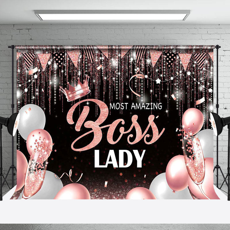 Elegant Rose Gold Balloons Backdrop Decor