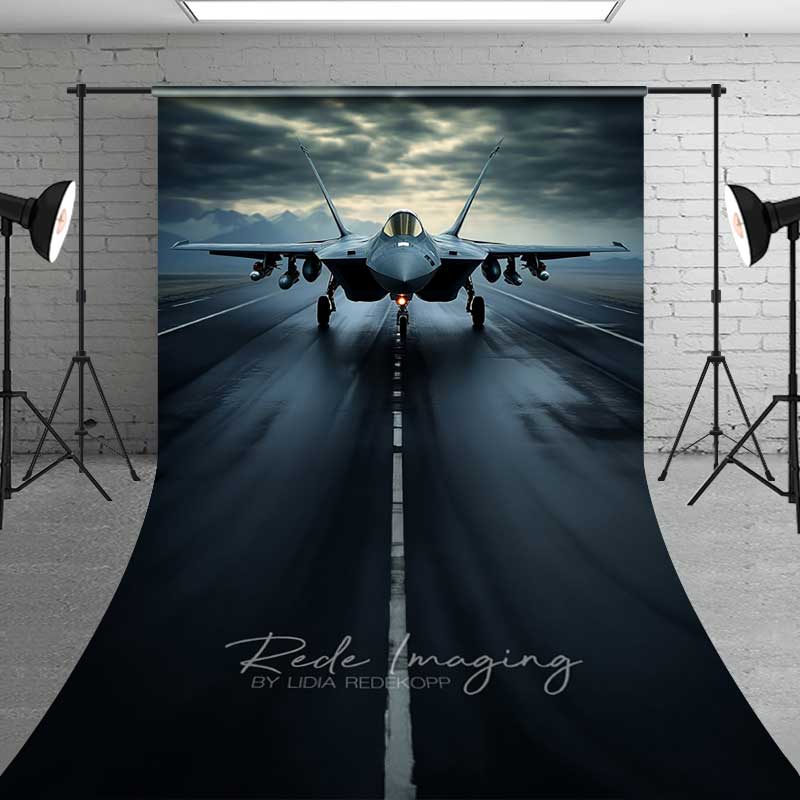 Fighter Jet Military Photo Backdrop