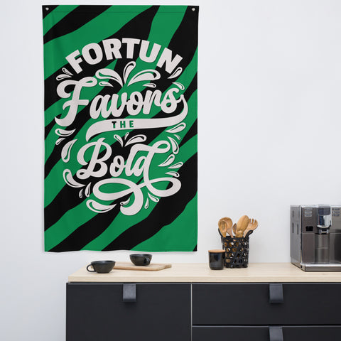 Fortune Favors the Bold Decorative Flag