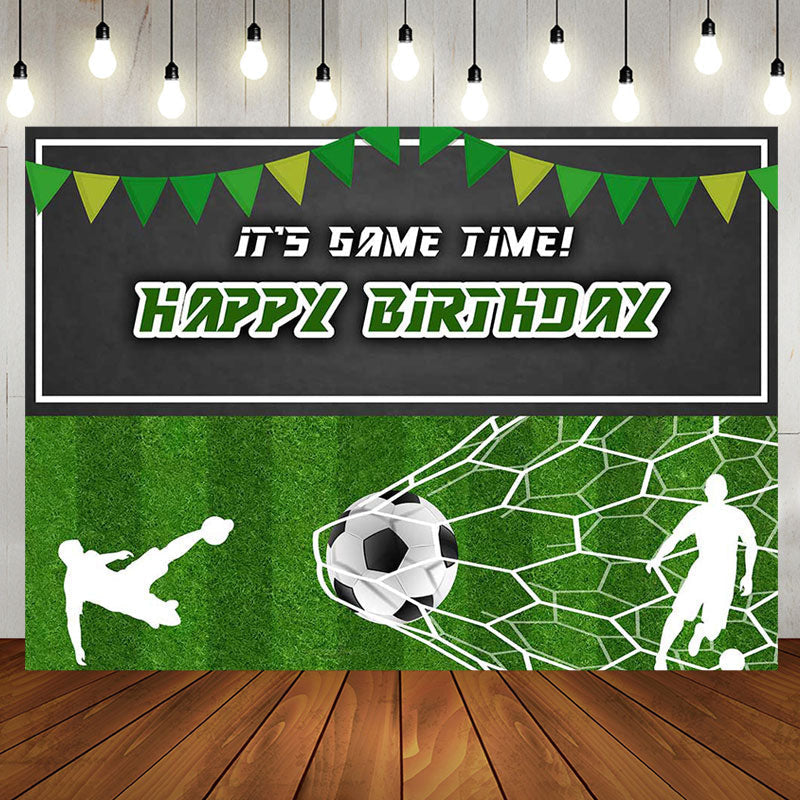 Game Time Football Birthday Backdrop