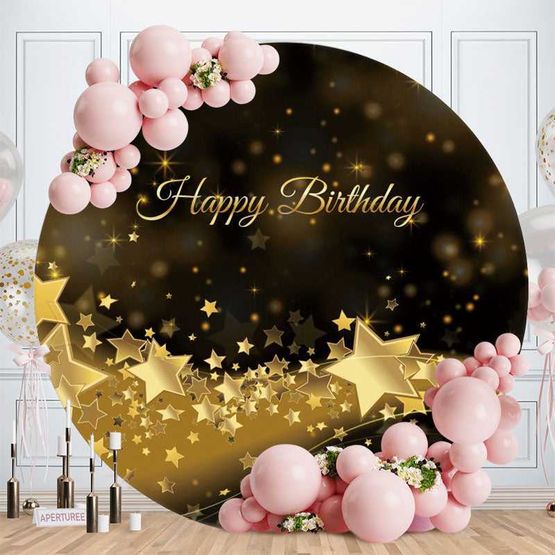 Gold Circle Backdrop for Celebrations