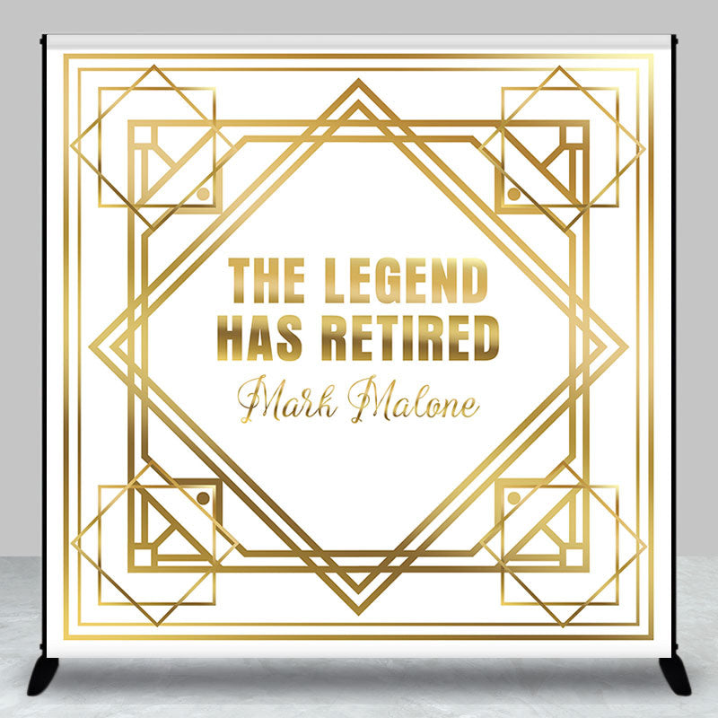Gold Retirement Personalized Backdrop