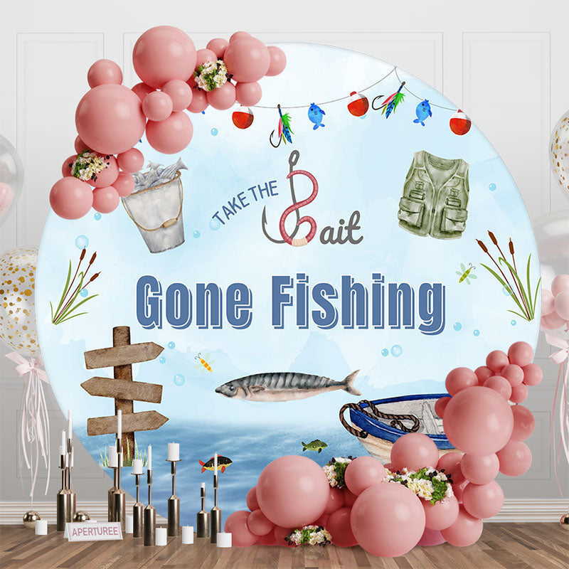 Gone Fishing Birthday Backdrop by Aperturee