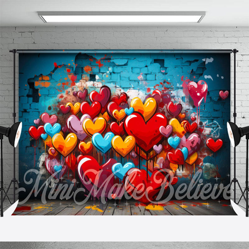 Graffiti Heart Valentine's Backdrop