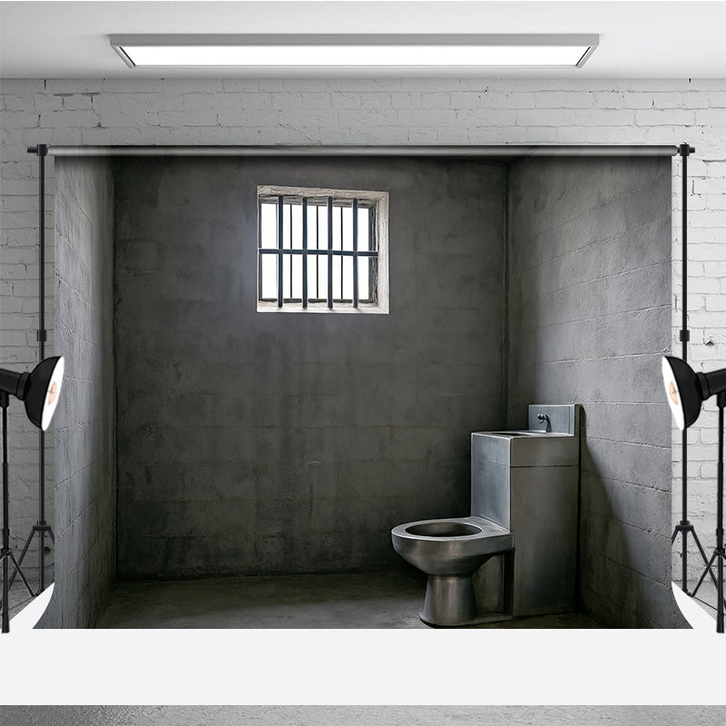 Gritty Prison Cell Photography Backdrop