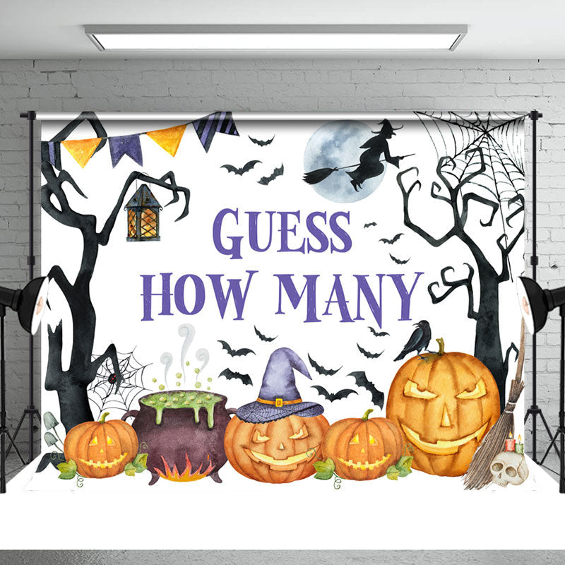 Halloween Pumpkin Witch Backdrop Design