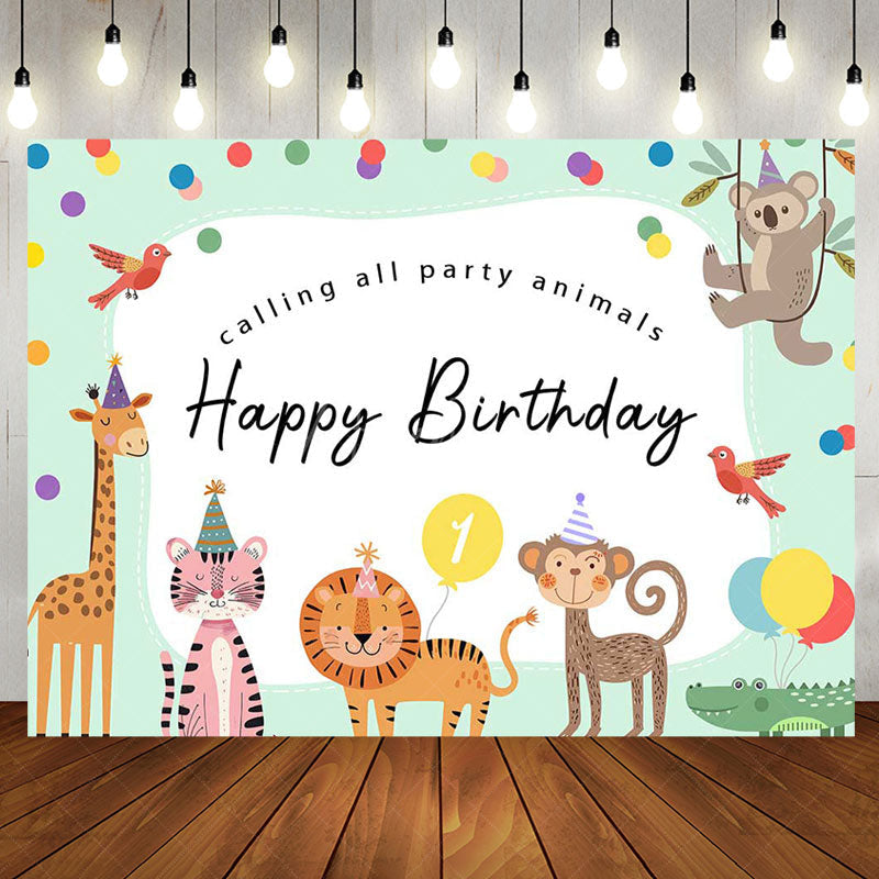 Happy Birthday Dot Party Backdrop