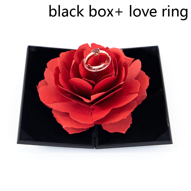 Heart-shaped Rotating Ring Box for Gifts