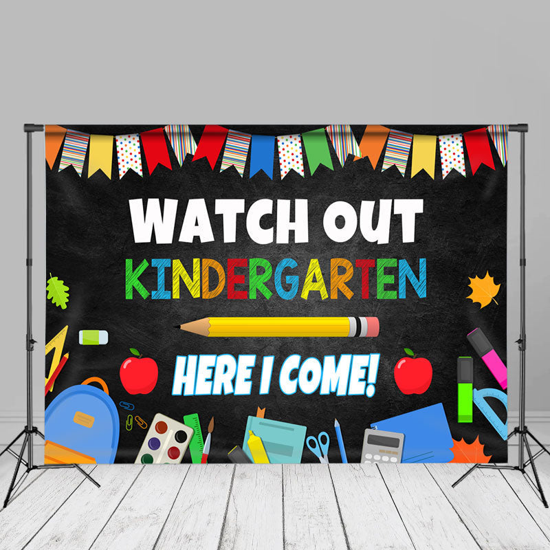 Kindergarten Back To School Backdrop