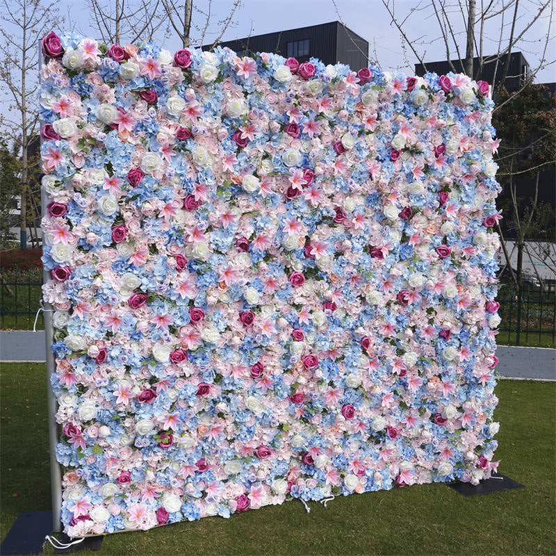 Luxury Artificial Flower Wall Backdrop