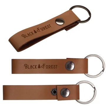 Promotional Leather Snap Keytag