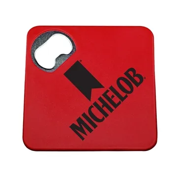 Promotional Non-Skid Bottle Opener Coaster