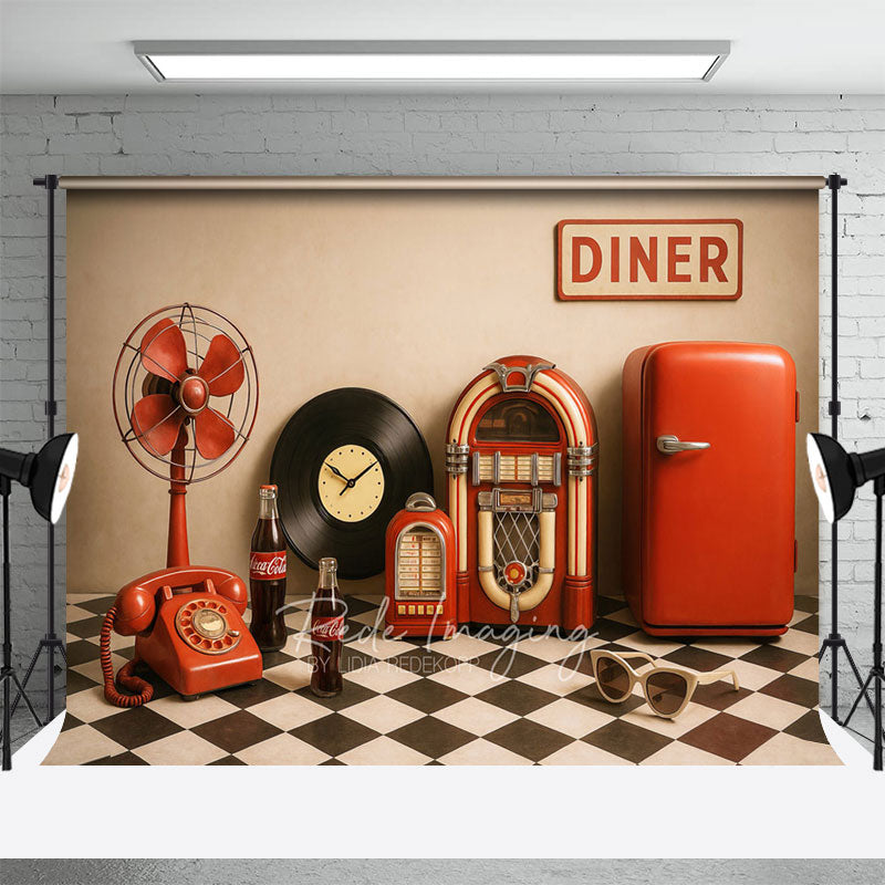 Retro Vinyl Photo Cake Smash Backdrop