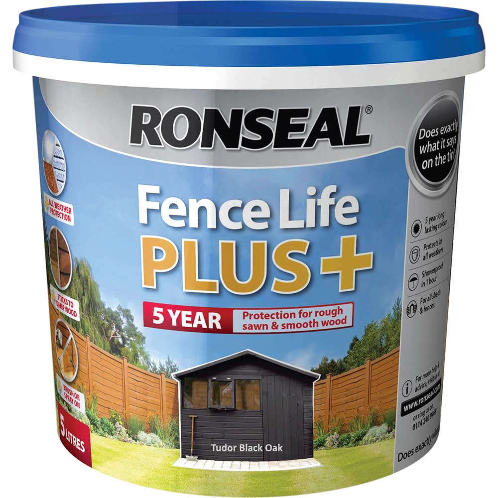 Ronseal Fence Life Plus Paint in Tudor Black