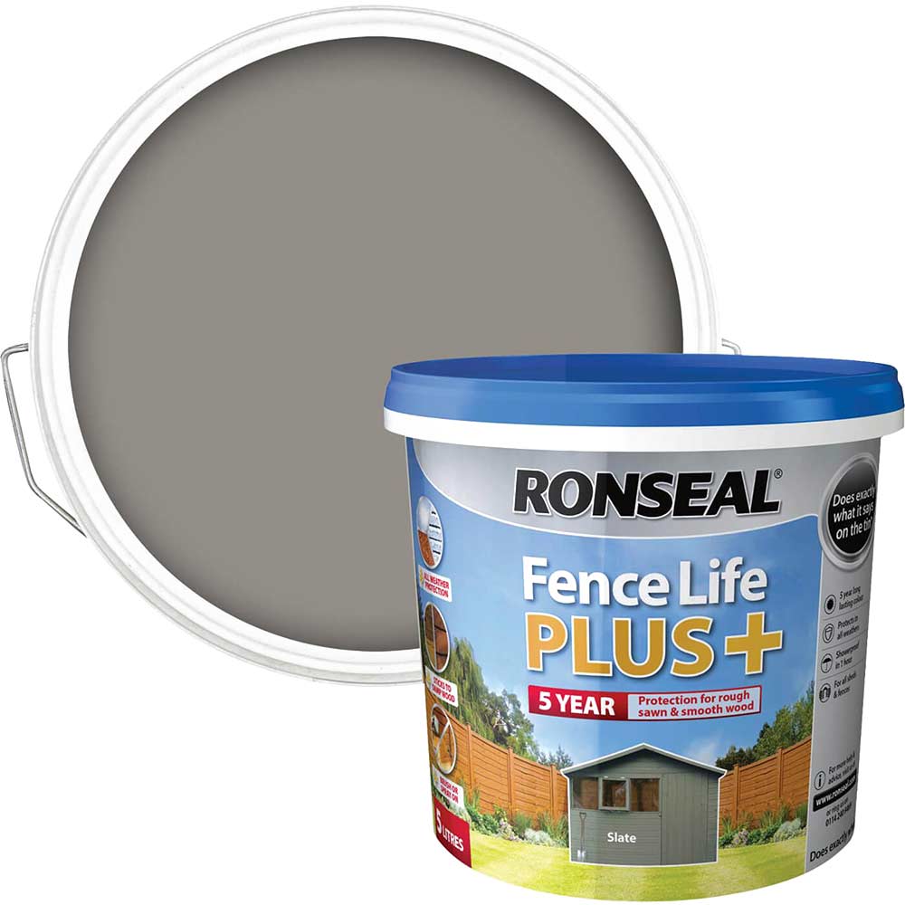 Ronseal Fence Life Plus Slate Paint 5l