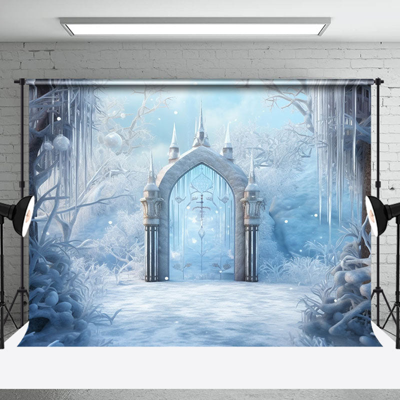 Snowy Wonderland Ice Pick Backdrop
