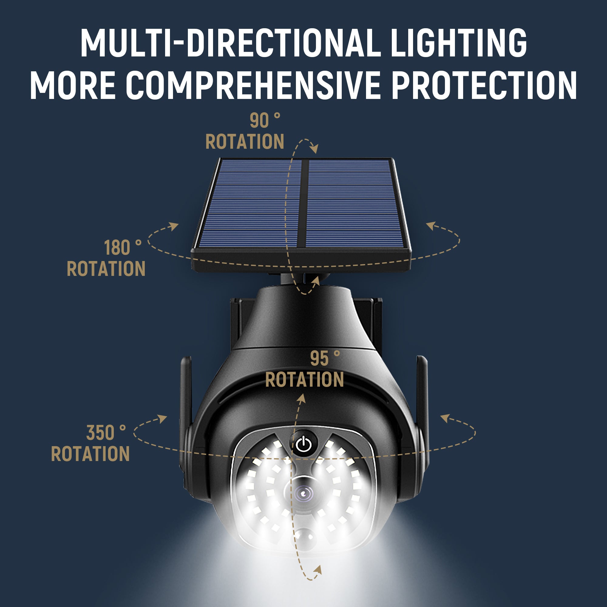 Solar Outdoor Courtyard Lights with Sensor