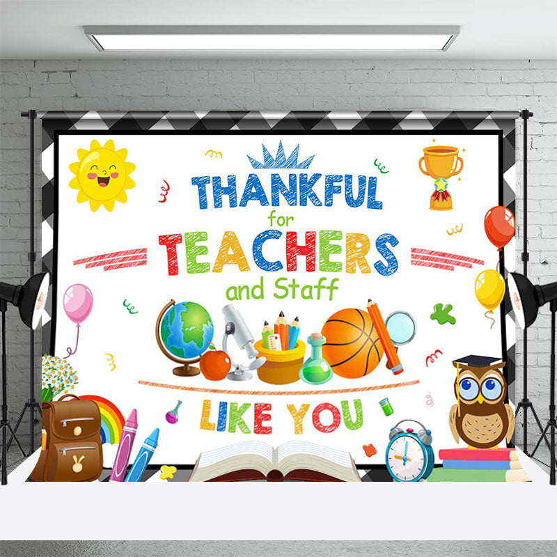 Thankful Teacher Photo Backdrop