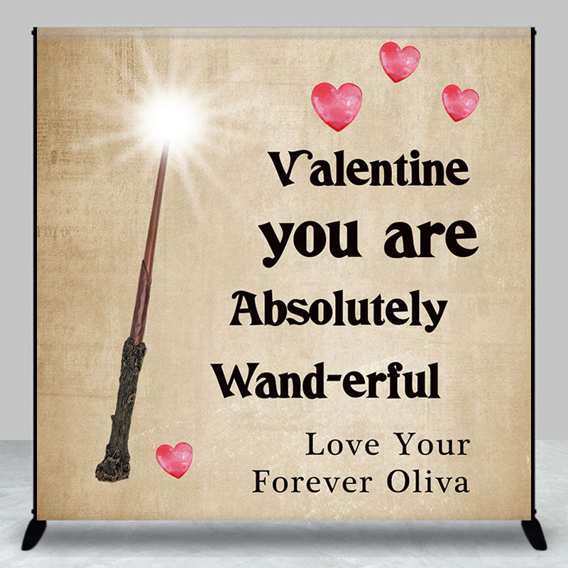 Valentine's Day Retro Magic Wand Backdrop
