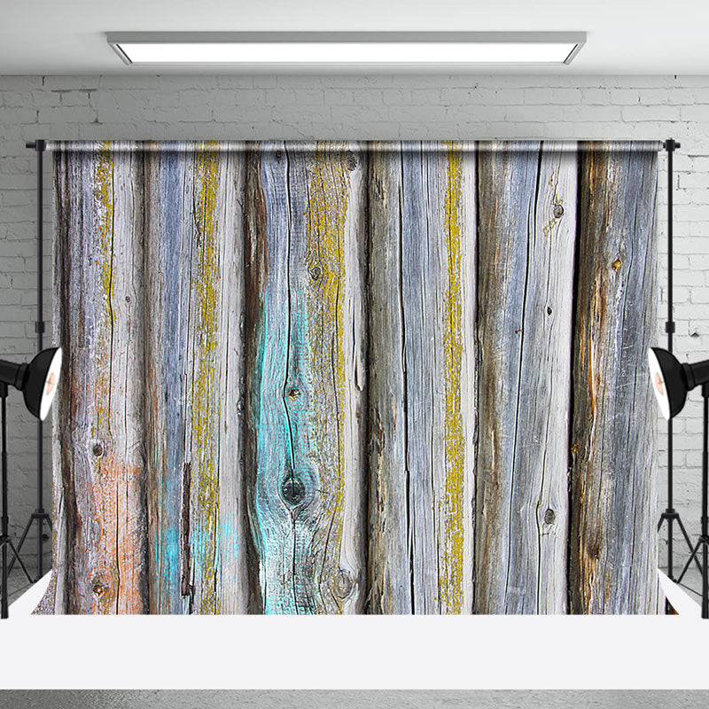Vibrant Wooden Texture Photo Backdrop