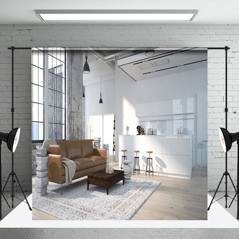 White Clean House Photography Backdrop